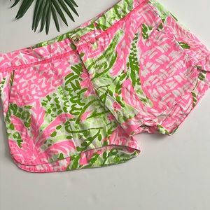 Lilly Pulitzer Pink and Green Patterned Shorts